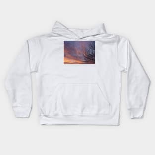 Fluffy Clouds at sunset Kids Hoodie